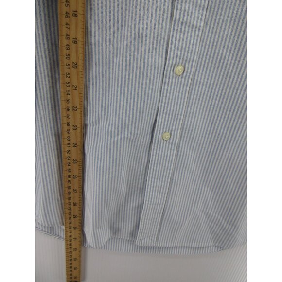 Ralph Lauren Rugby Shirt Large University Oxford Striped Button Down - Picture 5 of 11